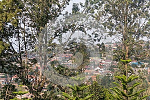 Aerial view of Kigali from a distance