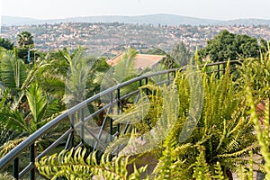 Aerial view of Kigali from a distance