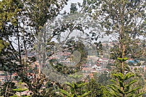 Aerial view of Kigali from a distance photo