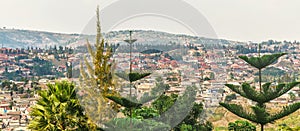 Aerial view of Kigali from a distance photo