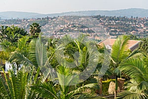 Aerial view of Kigali from a distance photo