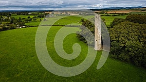 Aerial view. Kilree round tower. Kells. county Kilkenny. Ireland