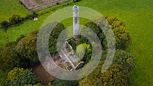 Aerial view. Kilree round tower. Kells. county Kilkenny. Ireland