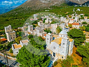 Aerial view of Kita village at Peloponnese peninsula in Greece