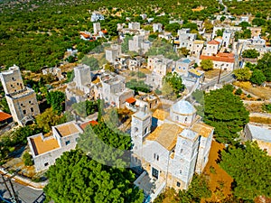 Aerial view of Kita village at Peloponnese peninsula in Greece