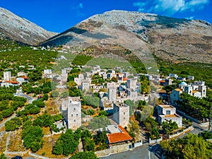 Aerial view of Kita village at Peloponnese peninsula in Greece