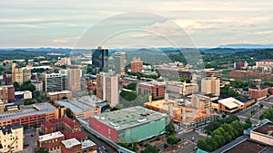 Aerial view of Knoxville, Tennessee skyline