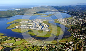 Aerial view of Knysna in the Garden Route