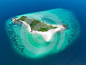 Aerial view of Koh Khai Tarutao national park, Satun, Thailand