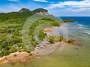 Aerial view of koh Mook or koh Muk island, in Trang, Thailand