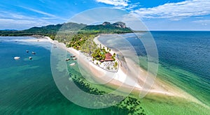 Aerial view of koh Mook or koh Muk island, in Trang, Thailand