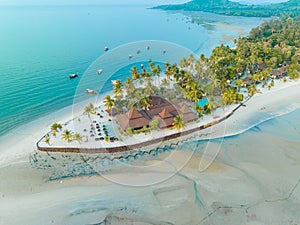 Aerial view of Koh Mook Sivalai Beach Resort Thailand. Great place to relax.