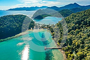Aerial view of Koh Ngam, in Koh Chang, Trat, thailand photo