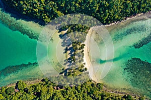 Aerial view of Koh Ngam, in Koh Chang, Trat, thailand