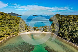 Aerial view of Koh Ngam, in Koh Chang, Trat, thailand