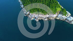 Aerial view of Koh Pu (Carb Island) near Kata beach in Phuket, Thailand