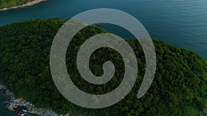 Aerial view of Koh Pu (Carb Island) near Kata beach in Phuket, Thailand