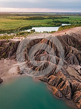 Aerial view of Konduki, Romancevskie gory in Tula Oblast, Russia