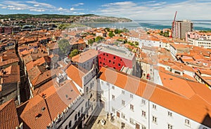 Aerial view of Koper, Sloven