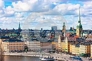 Aerial view of Kornhamnstorg in Gamla Stan