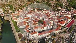 Aerial view of Kotor old city