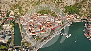 Aerial view of Kotor old city