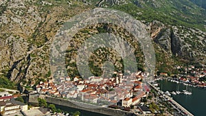 Aerial view of Kotor old city