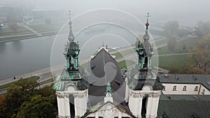 Aerial View of Krakow, Wawel Royal Castle,