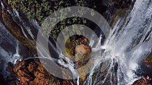 Aerial view of Kravica waterfall, Bosnia and Herzegovina.