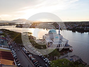 Aerial view of Kuching Mosque