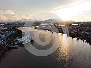 Aerial view of Kuching Mosque