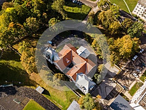 Aerial view of Kuldiga, Latvia