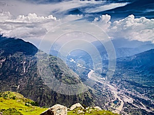 Aerial view of Kullu valley