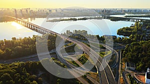 Aerial view of Kyiv by day. Ukraine