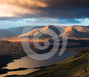 Aerial view of Kylemore Lough County Galway