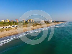 Aerial view of La Garrofera beach, south of Valencia, Spain