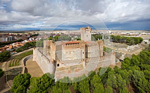 Aerial view of La Mota castle in Medina del Campo photo