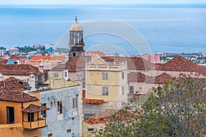 Aerial view of la Orotava town at Tenerife, Canary Islands, Spain photo