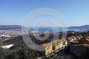 aerial view of la spezia a beautiful town in italy