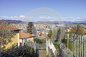 aerial view of la spezia a beautiful town in italy