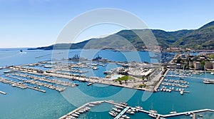 Aerial view of La Spezia, Italy photo