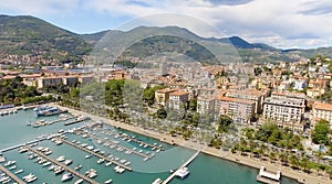 Aerial view of La Spezia port area