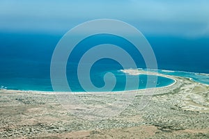 Aerial view of La Tortuga Island.