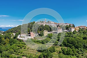 An aerial view of Labin, Istria, Croatia