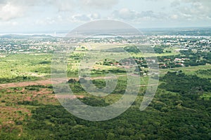 Aerial view of ladscape around Cuidad Bolivar photo