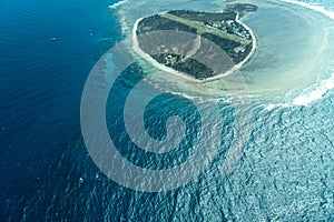 Aerial view of Lady Elliot Island in Queensland, Australia