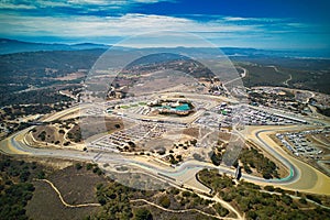 Aerial view of Laguna Seca Raceway in California, USA