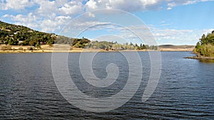 Aerial view of Lake Cuyamaca, California, USA