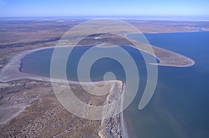 Aerial view of lake Eyre South Australia