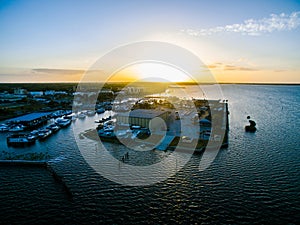 Aerial view of Lake Monroe in Sanford Florida